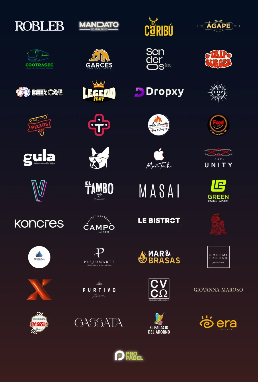 Logos de las marcas que Frato ha acompañado